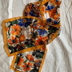 Sheer floral scarf